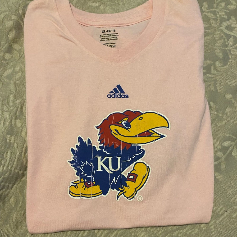Adidas Light Pink Kansas Crew Neck Tee